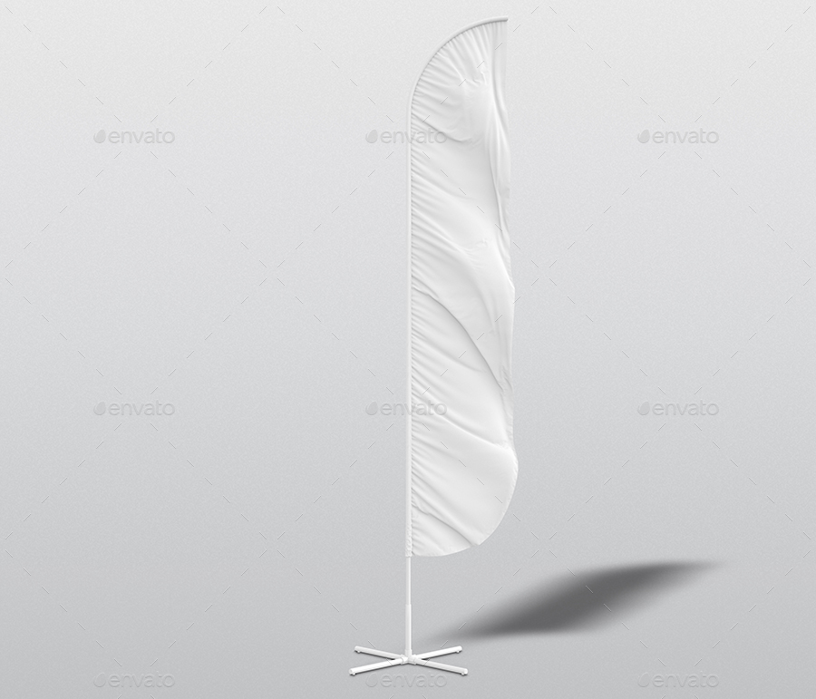 3D Feather Flags / Bow / Sail Flag Mockup by sreda | GraphicRiver