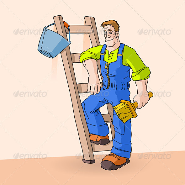 Decorator Painter Silhouette