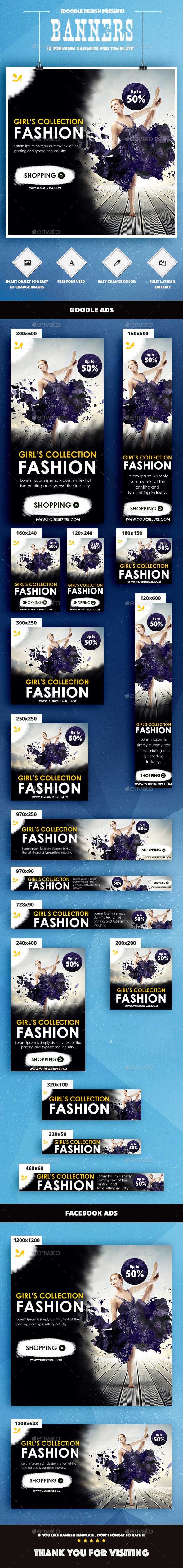 Fashion Banners Ads - Banners & Ads Web Elements