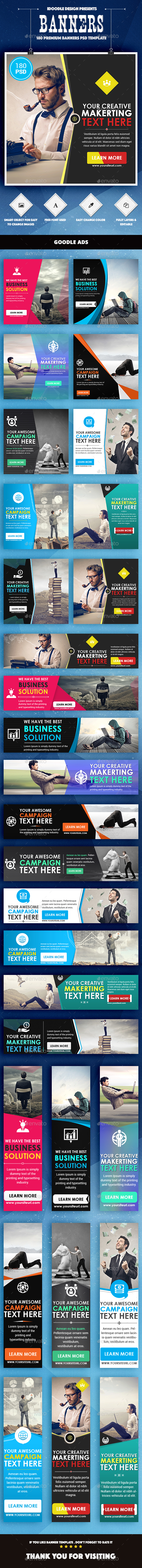 Bundle Multipurpose Banners Ads - 10 Sets - Banners & Ads Web Elements
