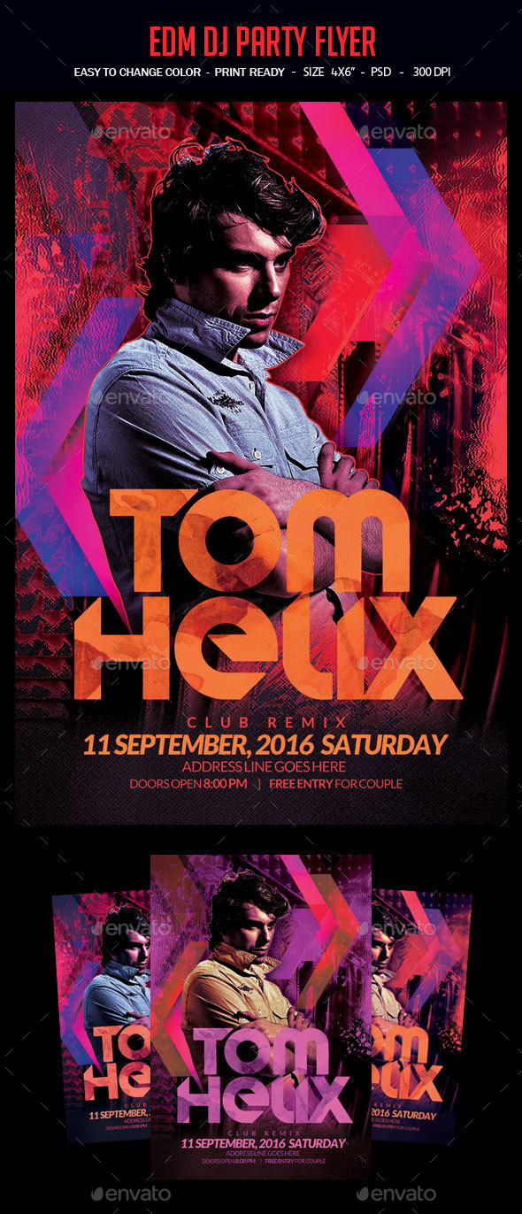EDM DJ Party Flyer - Clubs & Parties Events