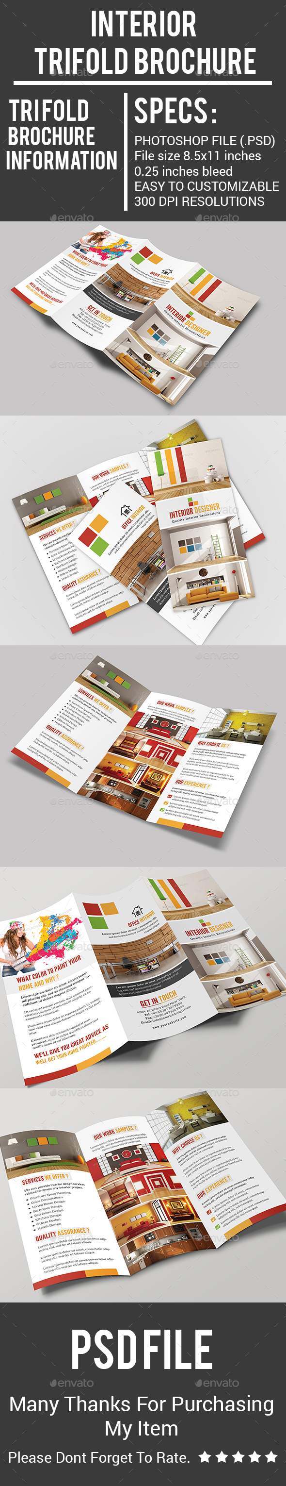 Interior Trifold Brochure - Corporate Brochures