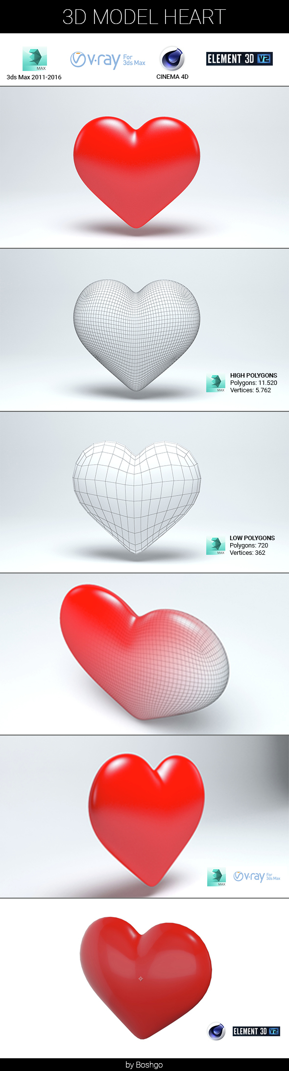 3D Heart - 3Docean 14630759