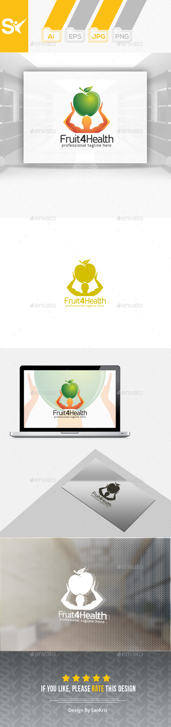 Fruit For Health Logo - Humans Logo Templates