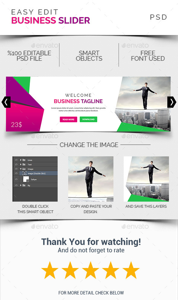 Business Slider 001 - Sliders & Features Web Elements