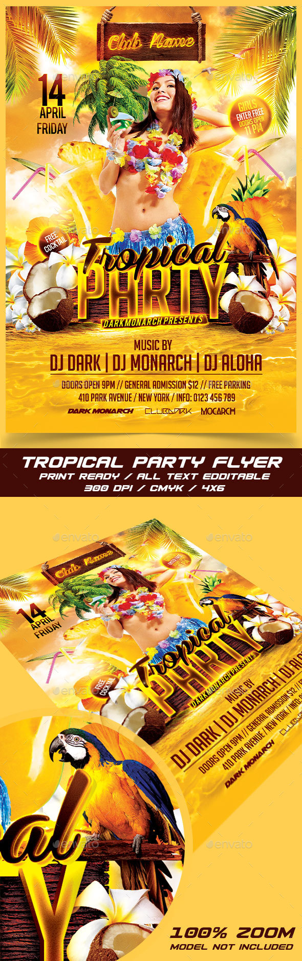 Tropical Party - Events Flyers