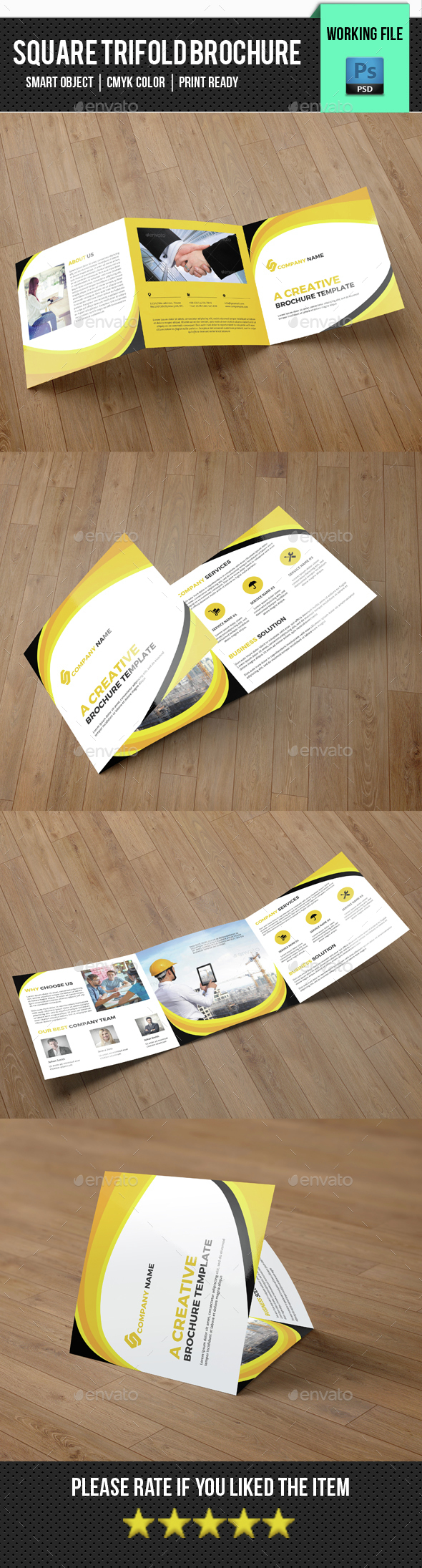 Square Creative Brochure-V81 - Brochures Print Templates