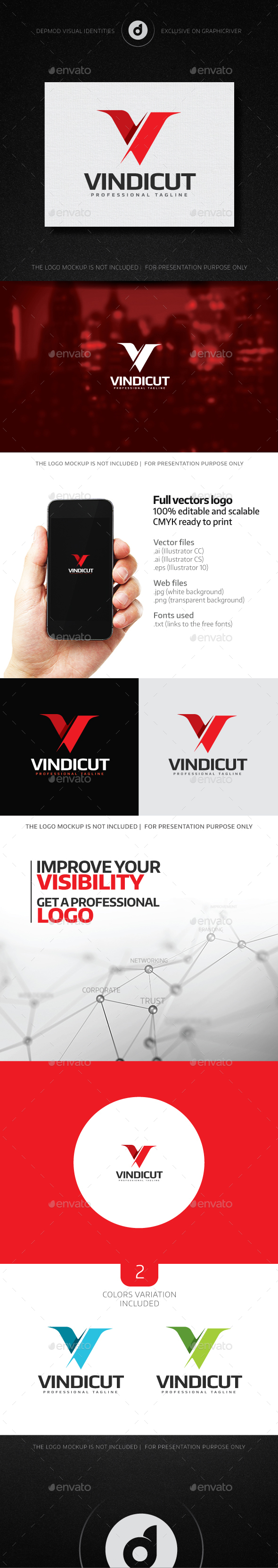 Vindicut Logo - Letters Logo Templates