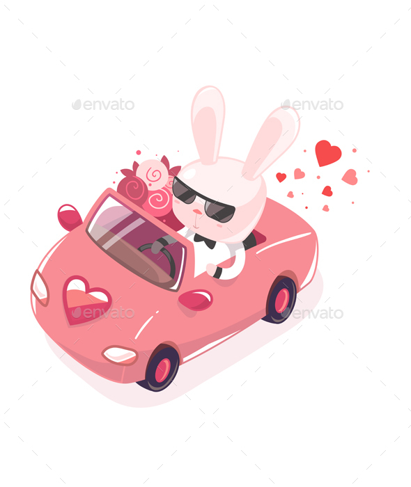 Valentine's Day with Bunny - Valentines Seasons/Holidays