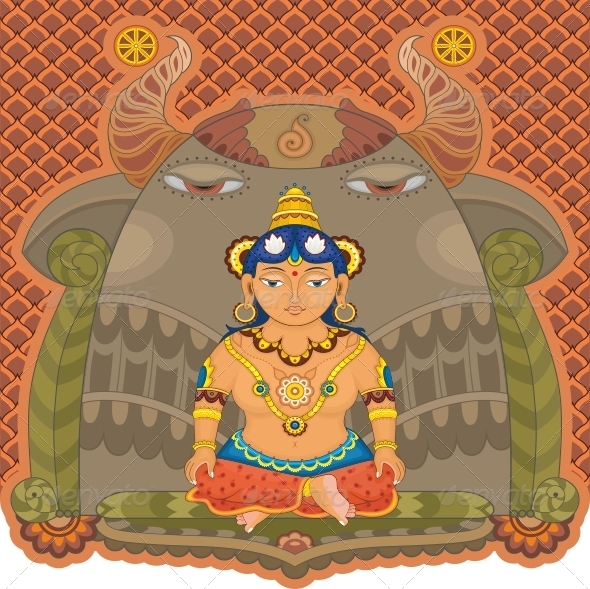 Girl India Goddess Cow - People Characters