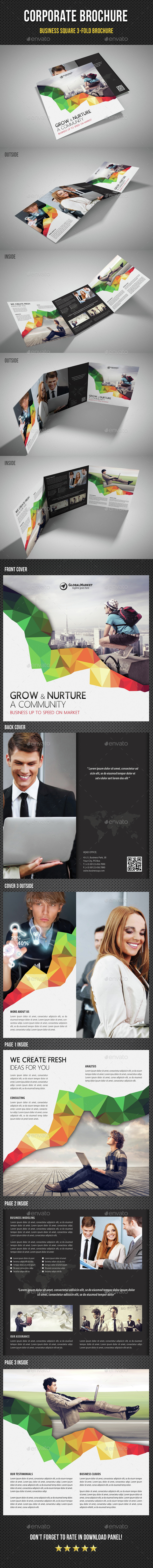 Corporate Business Square 3-Fold Brochure V06 - Corporate Brochures