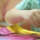 Boy Draws With a Brush On Paper - VideoHive Item for Sale