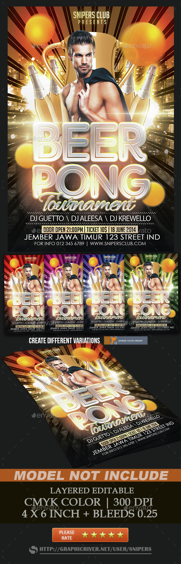 Beer Pong Flyer - Events Flyers