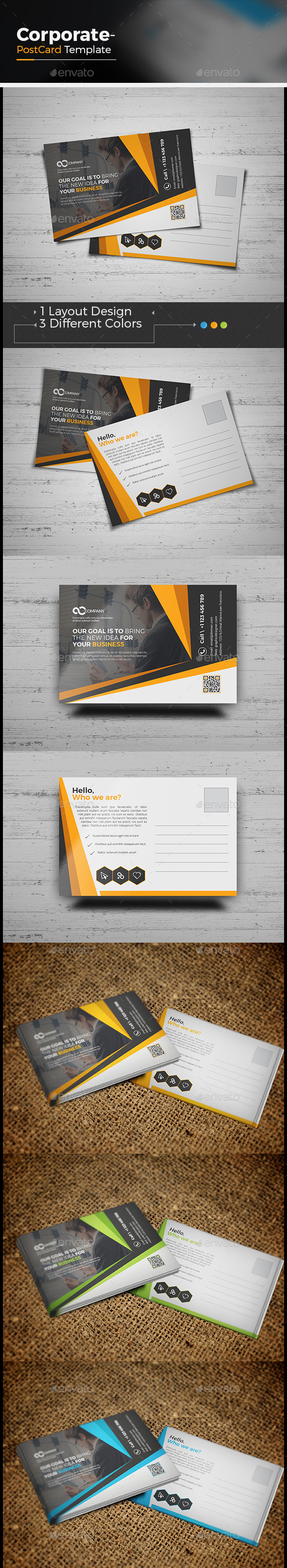 Corporate Business Postcard - Cards & Invites Print Templates