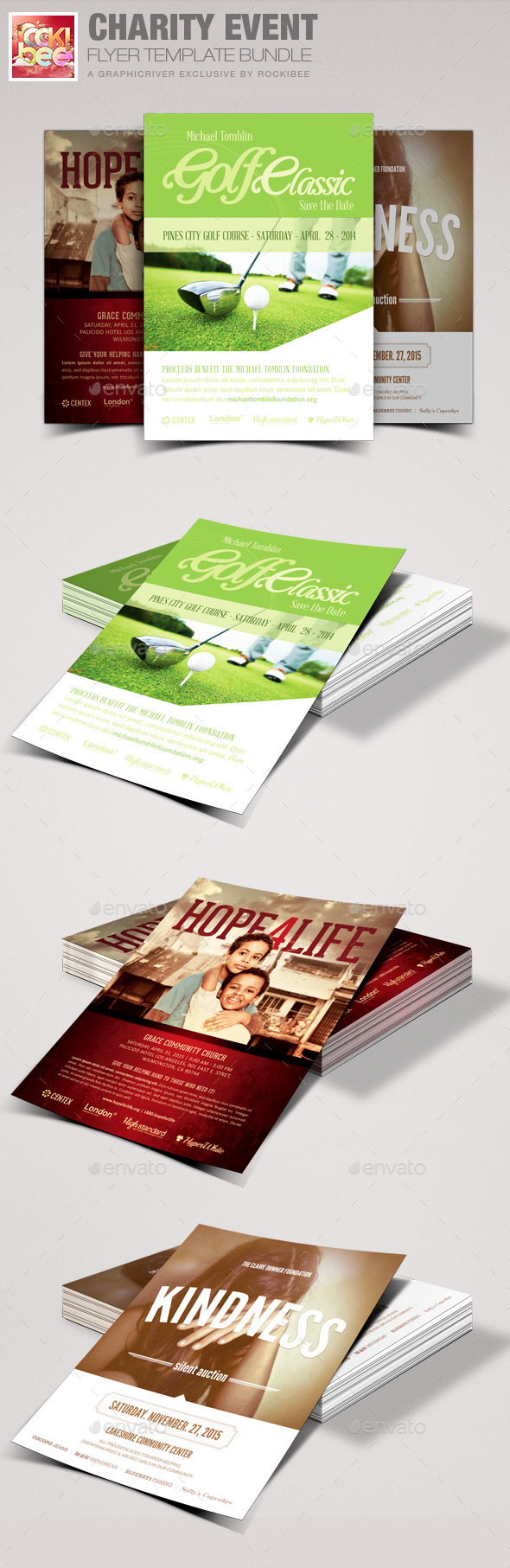 Charity Event Flyer Template Bundle - Events Flyers