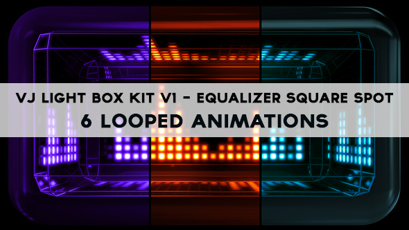 Vj Light Box Kit V1 - Equalizer Patern Square Spot Pack