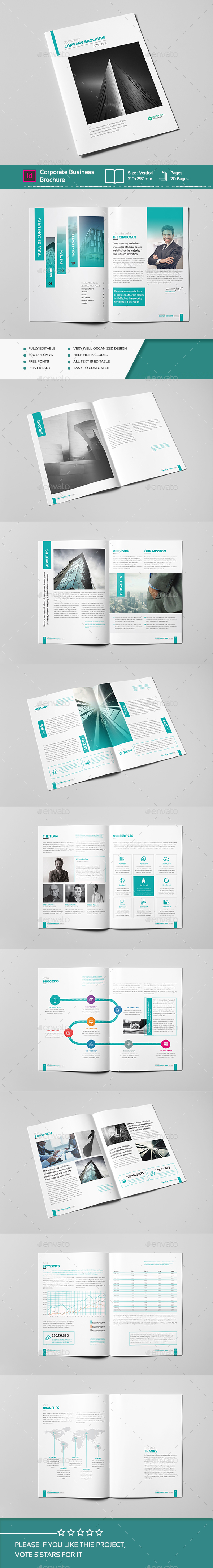 Corporate Business Brochure 20 Pages A4 - Corporate Brochures