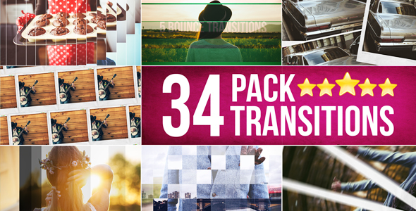 34 Transitions Pack - VideoHive 14637222