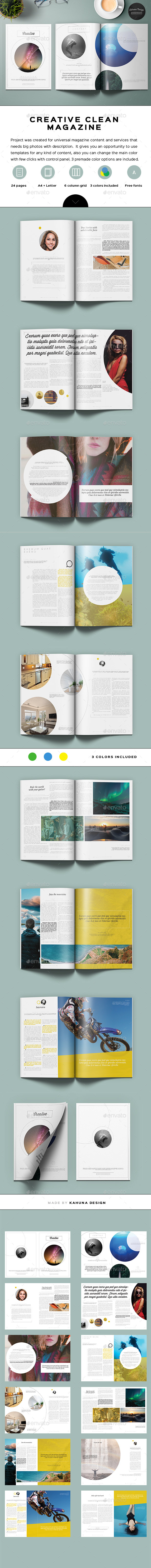 Creative Clean Magazine - Magazines Print Templates
