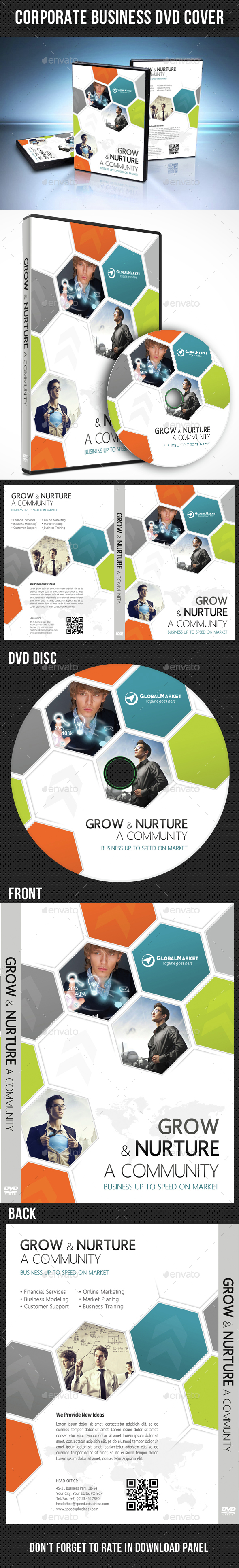 Corporate Business DVD Cover Template V05 - CD & DVD Artwork Print Templates