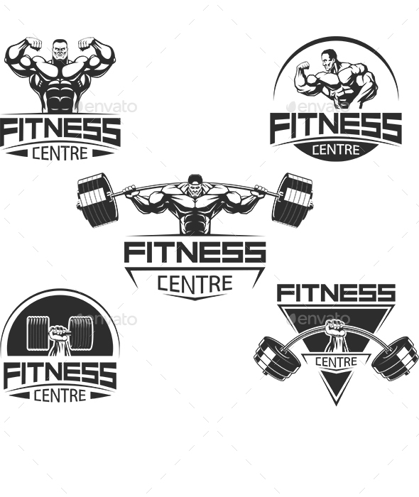Icons for Bodybuilding and Fitness - Sports/Activity Conceptual