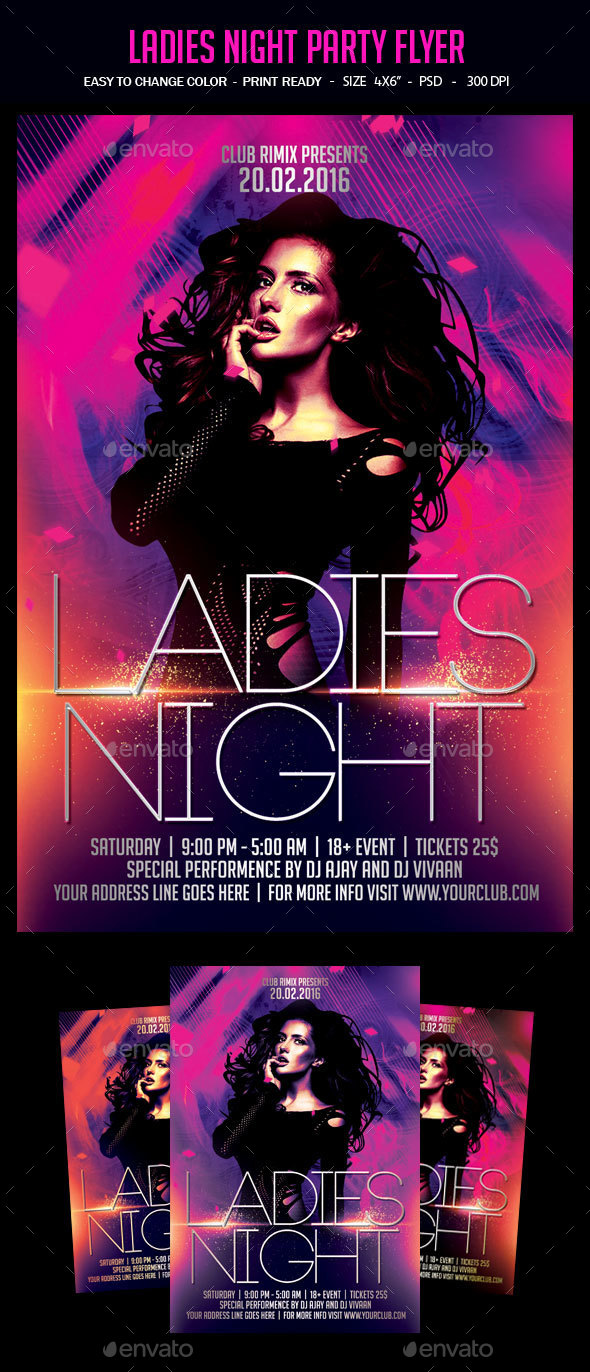 Ladies Night Party Flyer - Clubs & Parties Events