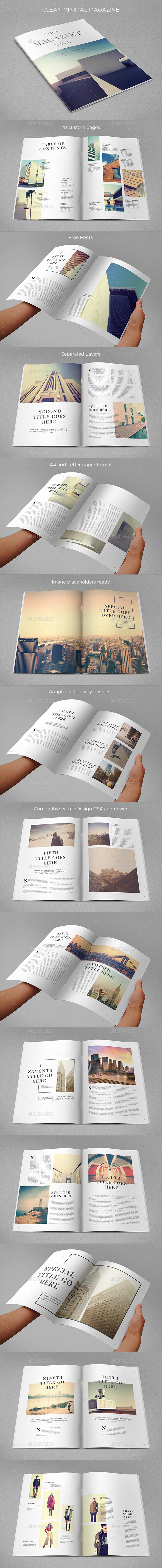 Clean Minimal Magazine - Magazines Print Templates