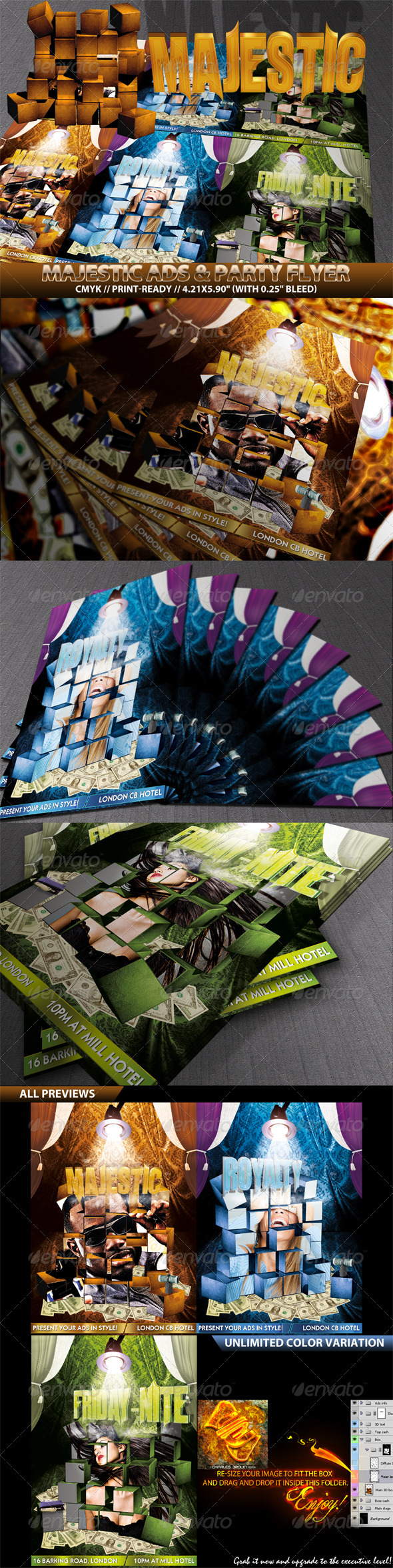 Majestic Flyer Templates - Clubs & Parties Events
