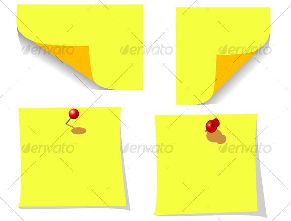 Office note papers with pins - Backgrounds Business