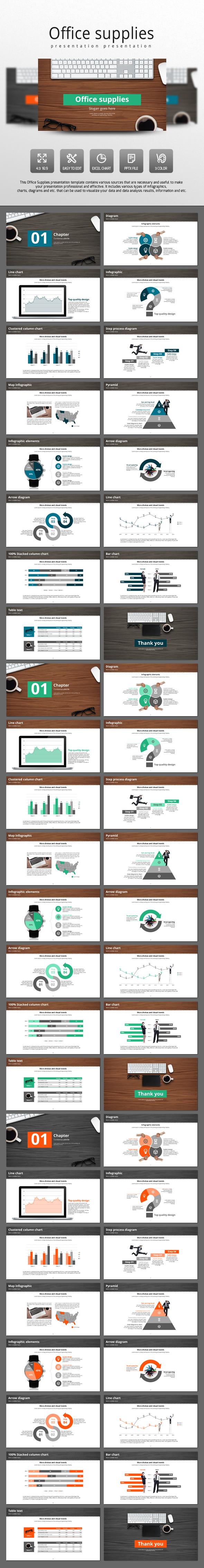 Office Supplies - PowerPoint Templates Presentation Templates
