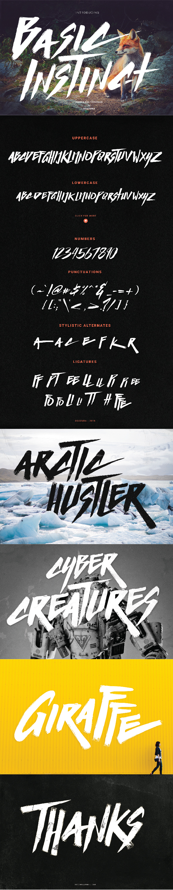 Basic Instinct Typeface - Grunge Decorative