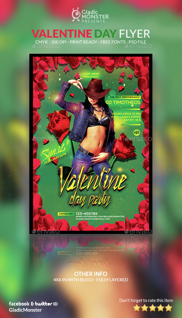 Valentine Day Party Flyer - Clubs & Parties Events