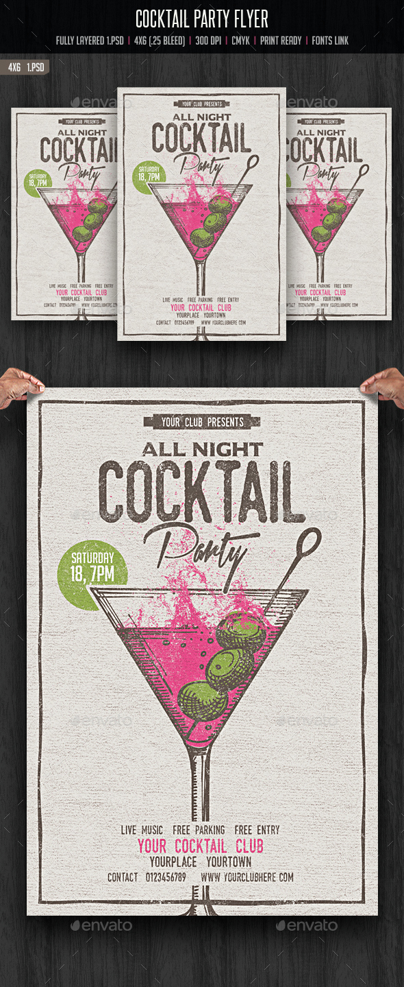 Cocktail Party Flyer - Clubs & Parties Events