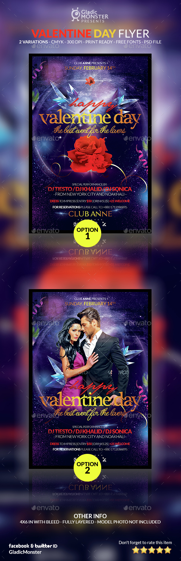 Valentine Day Party Flyer - Clubs & Parties Events