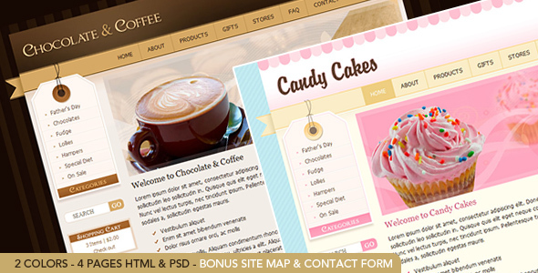 Chocolate CoffeeCupcakes - ThemeForest 56449