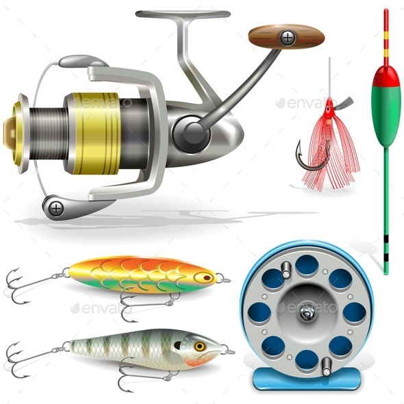 Vector Fishing Tackle - Sports/Activity Conceptual