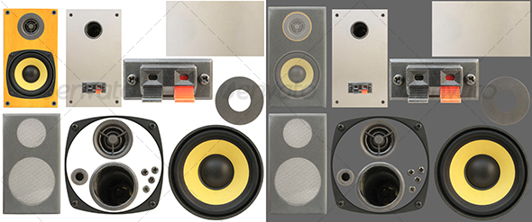 Loudspeakers kit 01 - Technology Isolated Objects