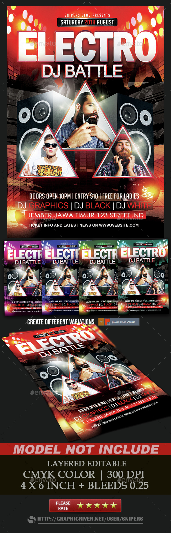 Electro Dj Battle - Events Flyers