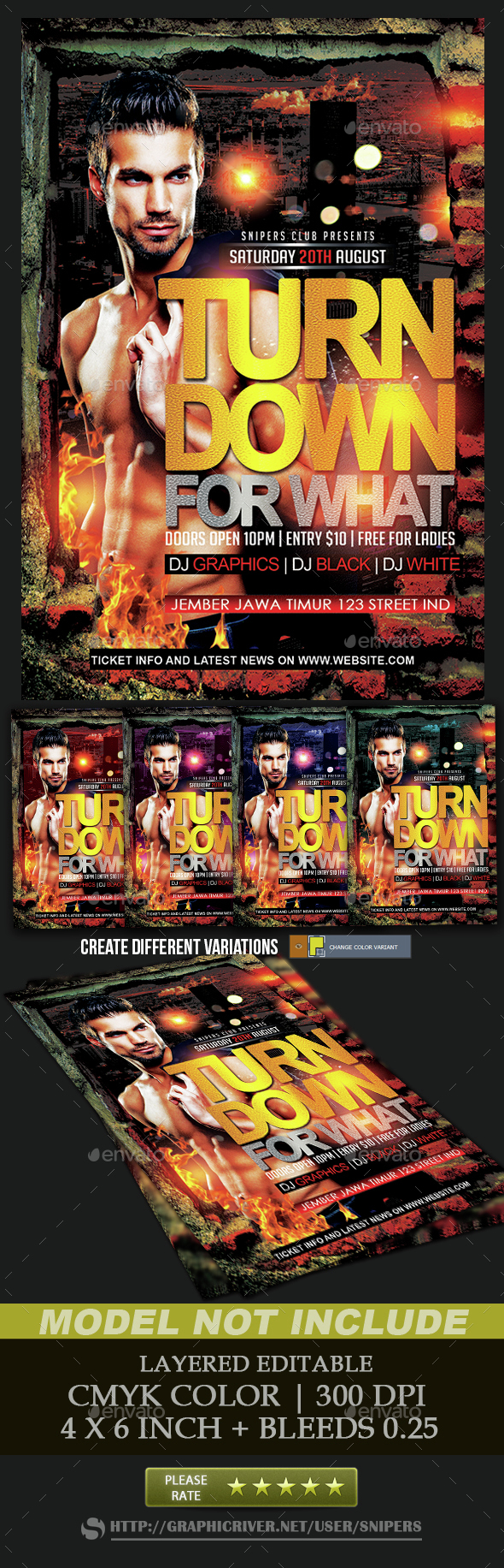 Turn Down For What - Events Flyers