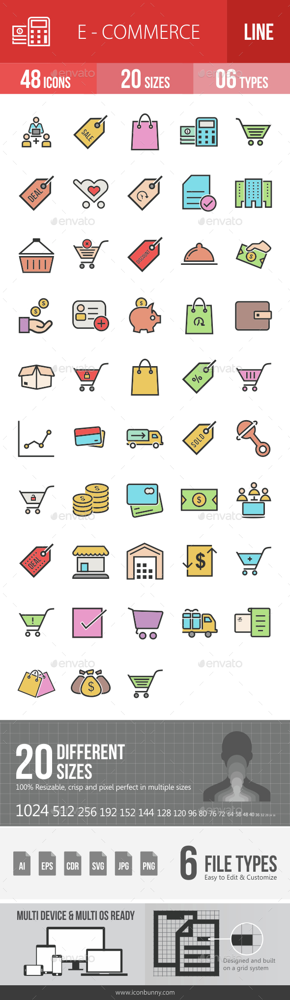 Ecommerce Filled Line Icons - Icons