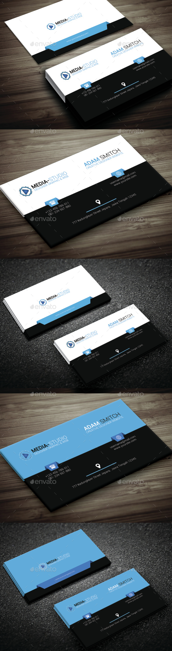 Simple Creative Clean Business Card - Corporate Business Cards