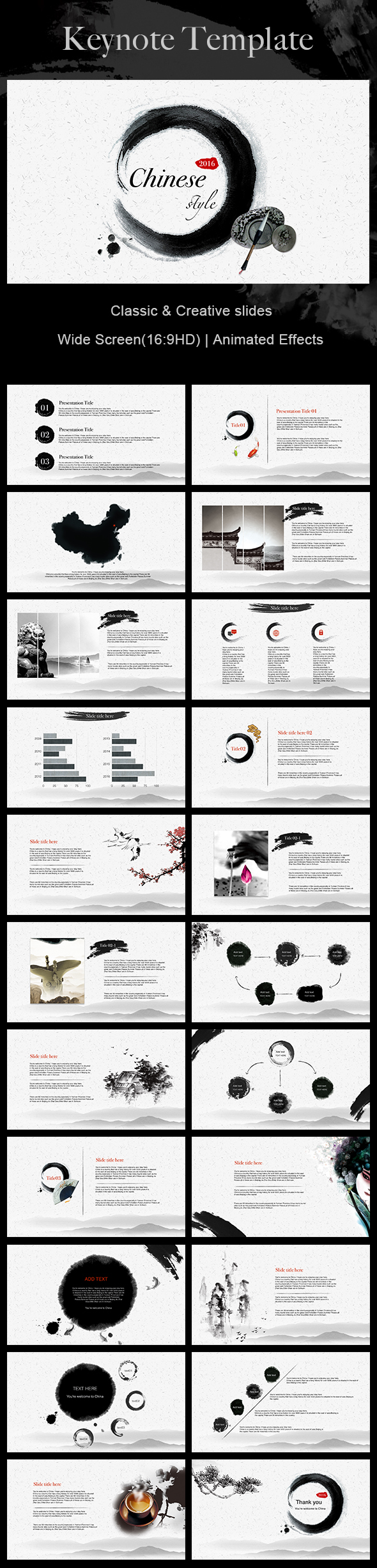 Chinese style-Keynote Template - Keynote Templates Presentation Templates