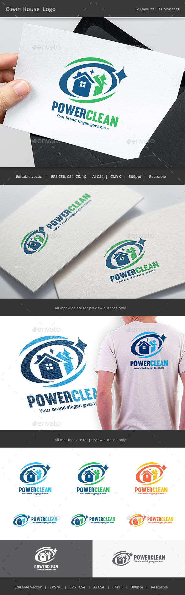 Clean House Logo - Vector Abstract