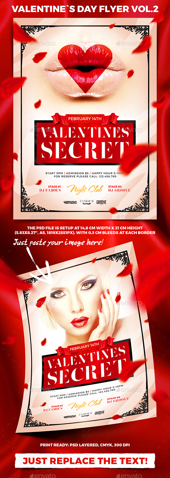 Valentine`s Day Party Flyer vol.2 - Events Flyers