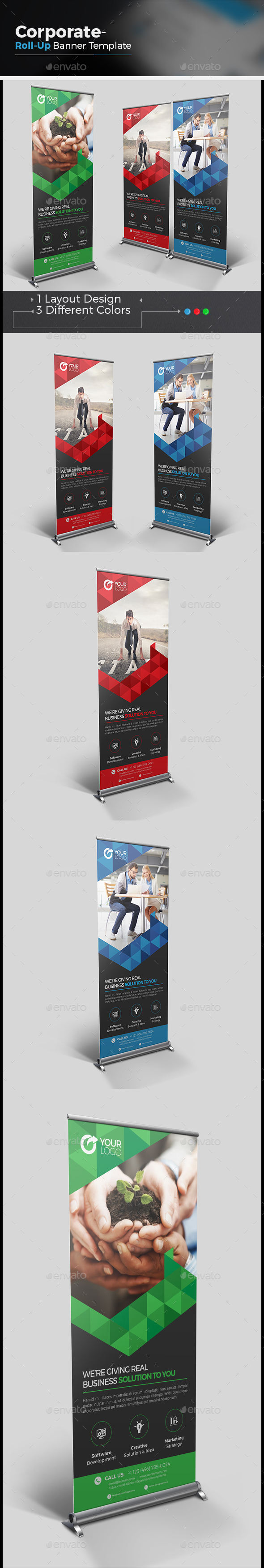 Corporate Roll-up Banner - Signage Print Templates