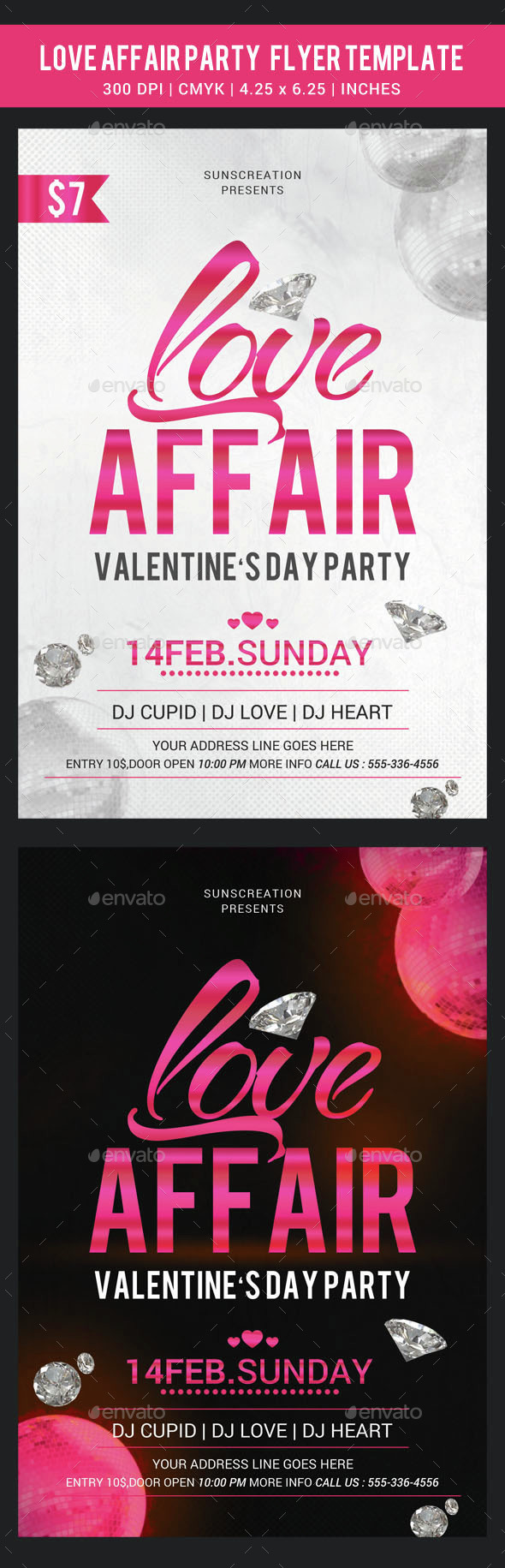 Love Affair Party Flyer Template - Clubs & Parties Events