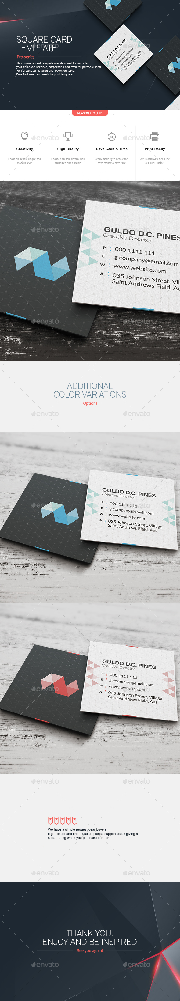 Square Business Card 4 - Corporate Business Cards