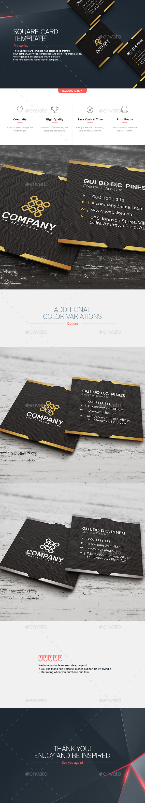 Square Business Card 5 - Corporate Business Cards