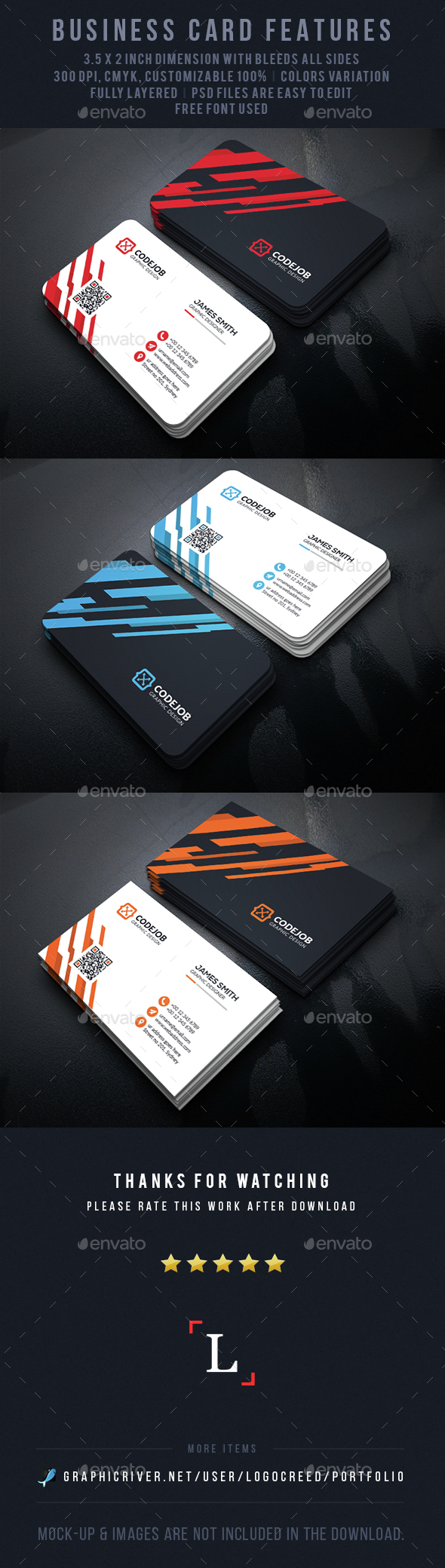 Abstract Corporate Business Card - Business Cards Print Templates