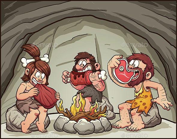 Cartoon Cavemen - People Characters